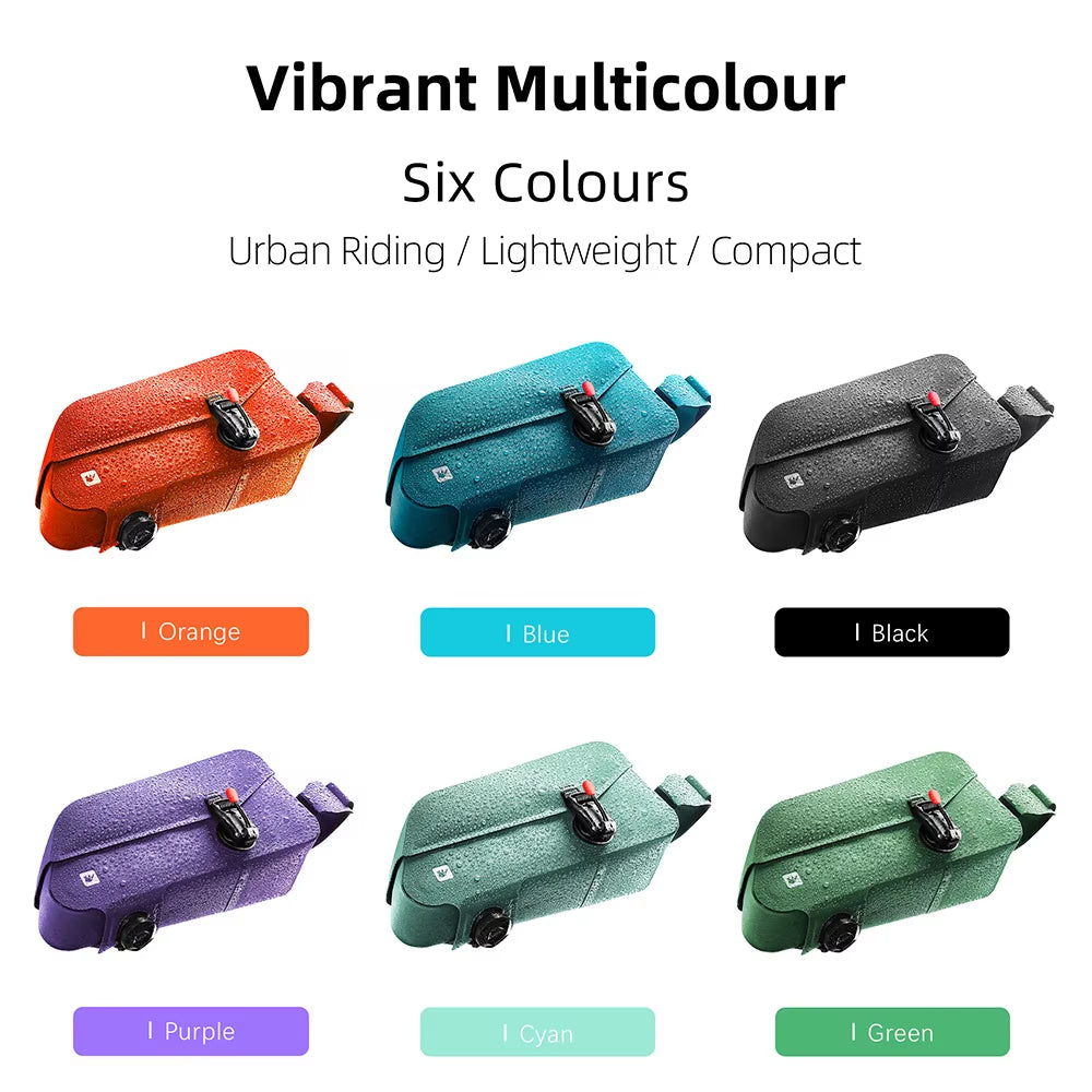 Bicycle Waterproof Bag Cycling Top Front Tube Frame Bag Magnetic Closure and Knob Locking System for MTB Road Bike