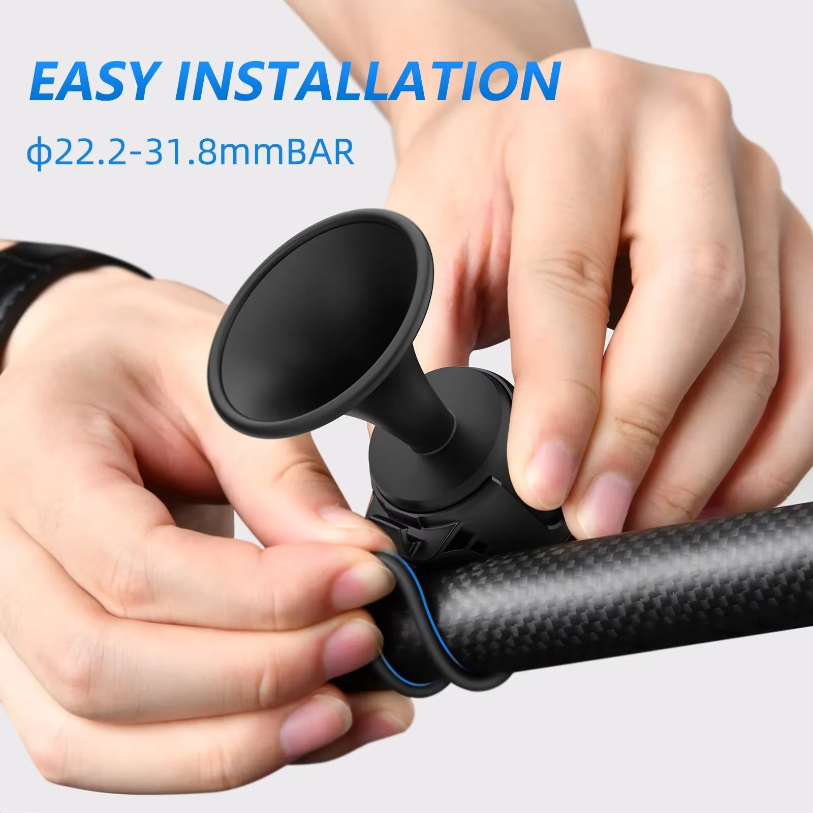 Bicycle Electronic Horn Loud Warning Sound CR2032 Battery 120Db IPX4 Waterproof Suitable for Road and Mountain Bike
