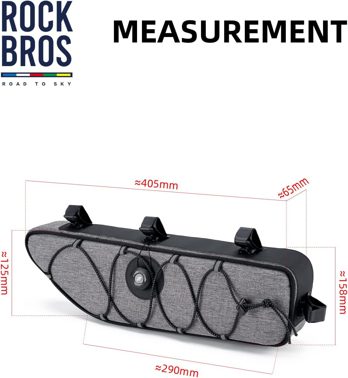 Bike Frame Bag Bike Bag， 2L Waterproof Bike Top Tube Bag， Road to Sky Series Bike Bag Fits Mountain/Road Bikes